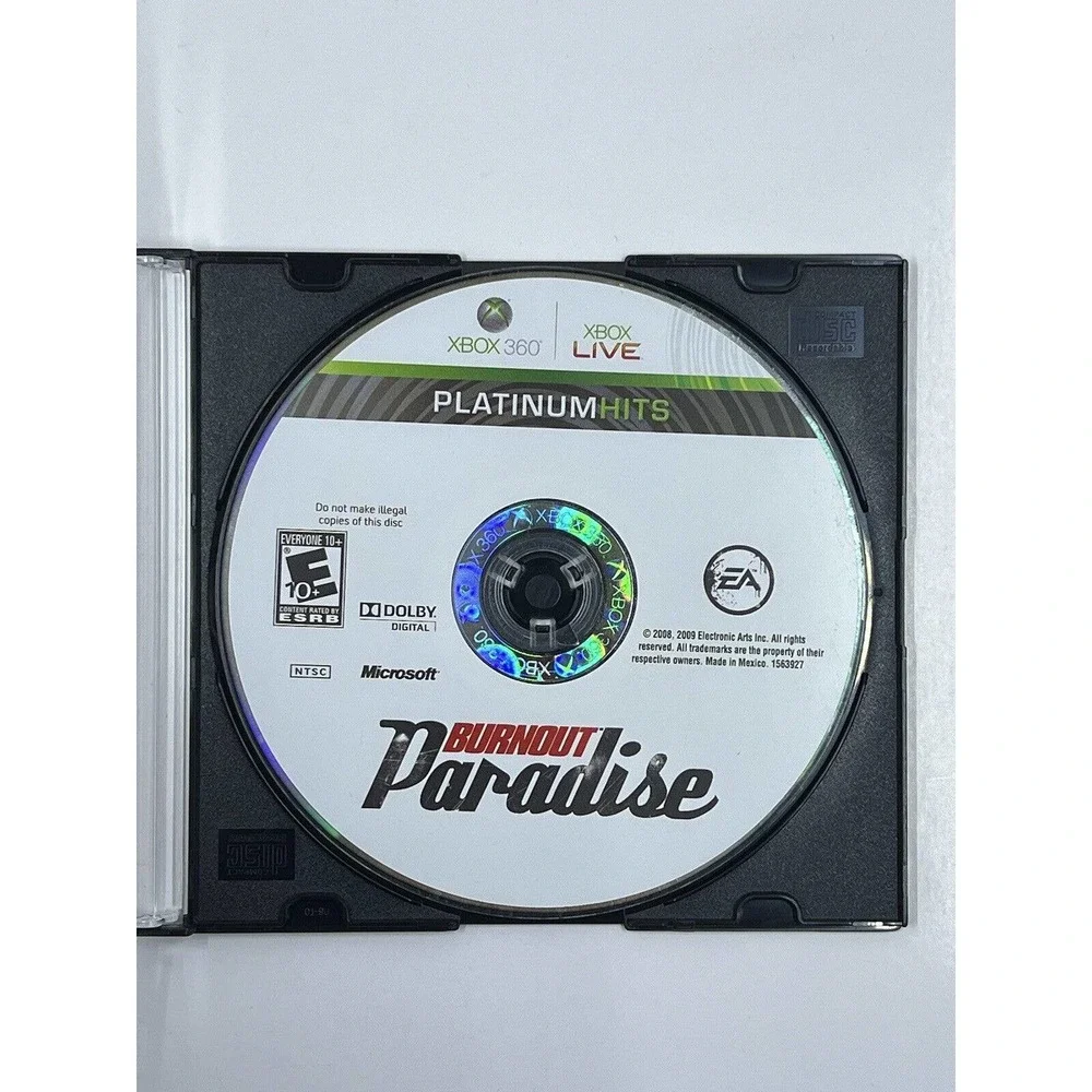 Xbox 360 Burnout Paradise Microsoft DISC ONLY TESTED